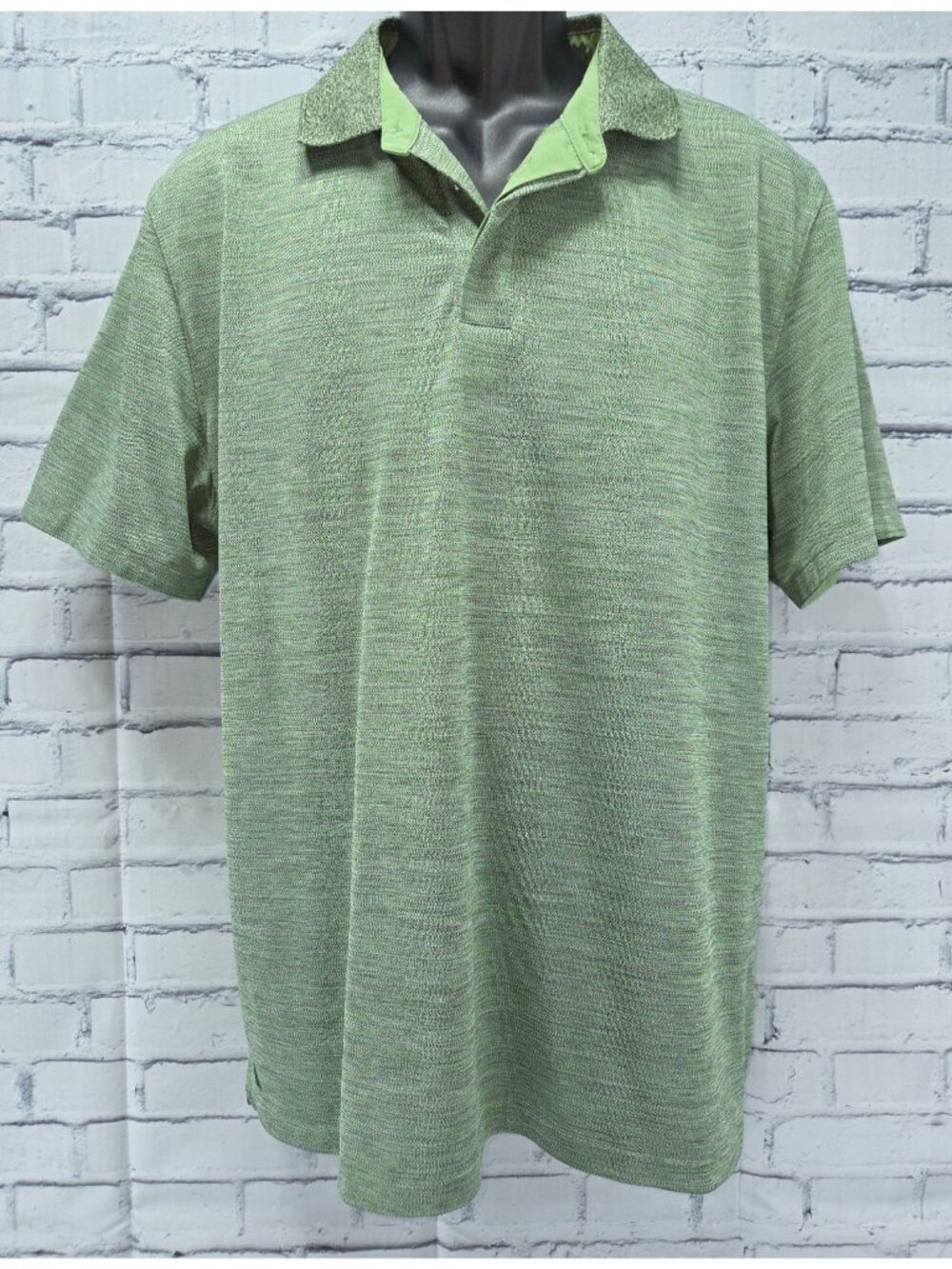 Untuckit Mens Large Green Hannifer Polo Shirt Large Lightweight